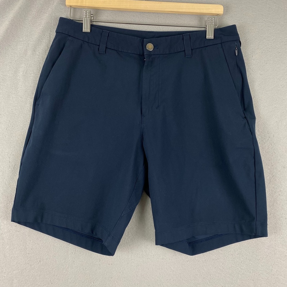 Lululemon Mens Commission Shorts 33x8 Classic Fit Warpstreme navy Blue M7B96S